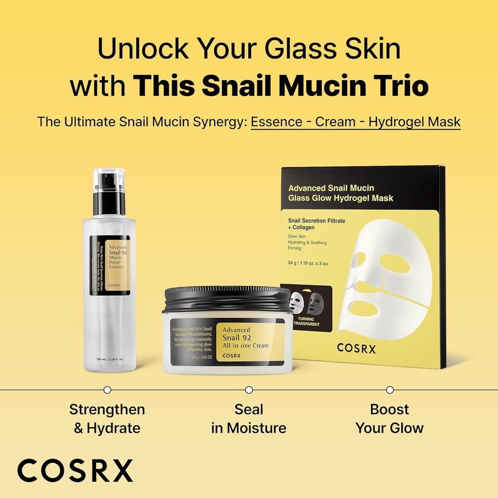 COSRX Snail Mucin 92% Face Moisturizer, 3.52 Oz, Lightweight Moisturing Cream