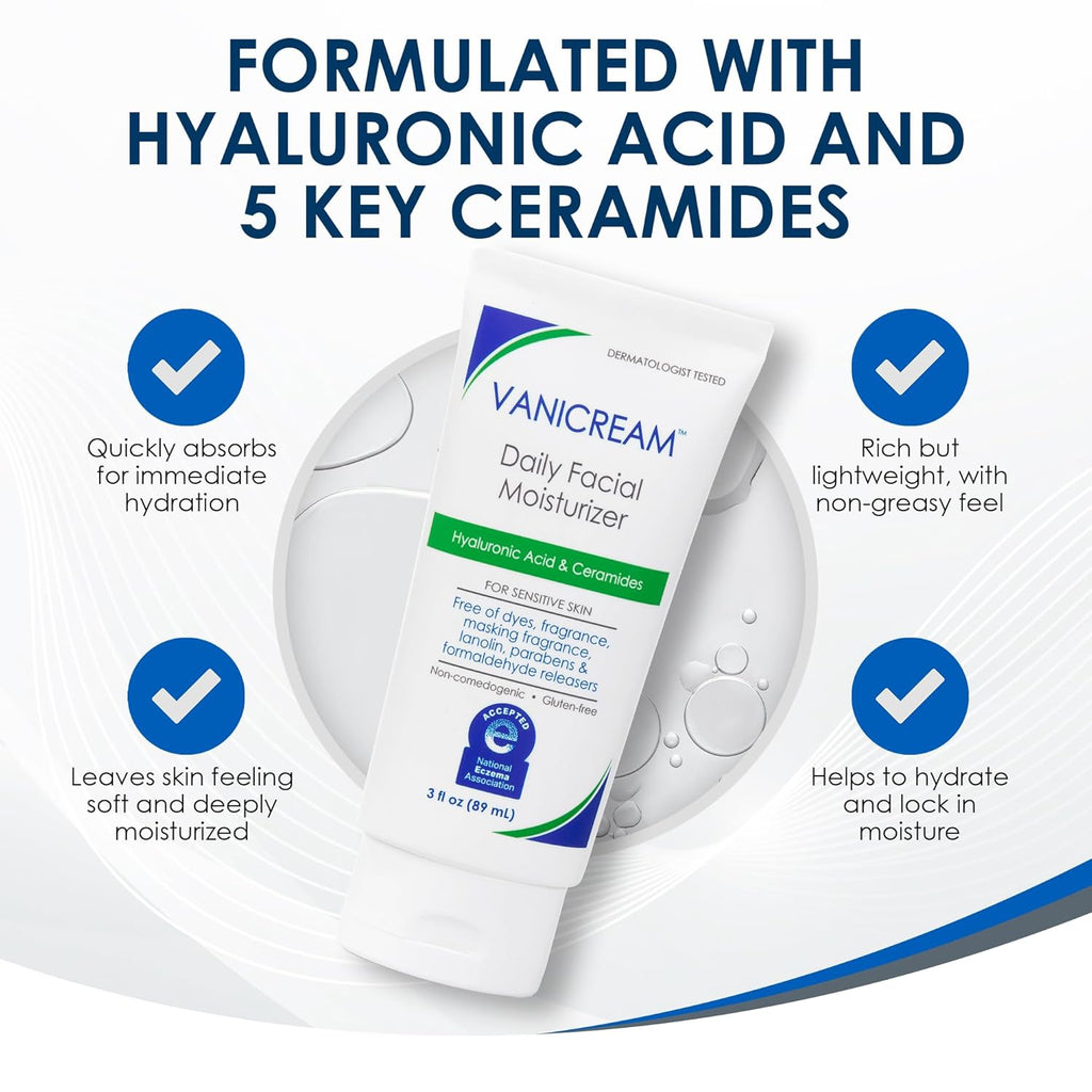 Vanicream Daily Facial Moisturizer With Ceramides and Hyaluronic Acid