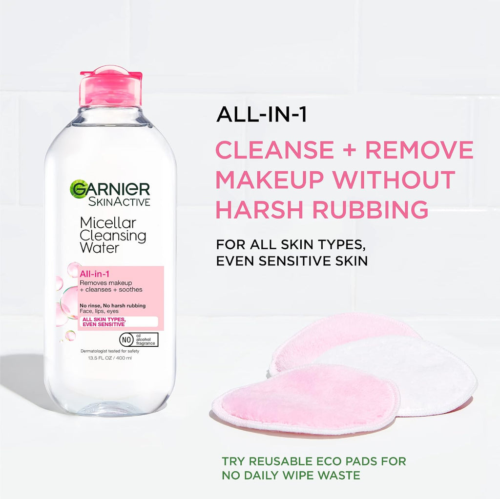 Garnier Micellar Water, Hydrating Facial Cleanser & Makeup Remover