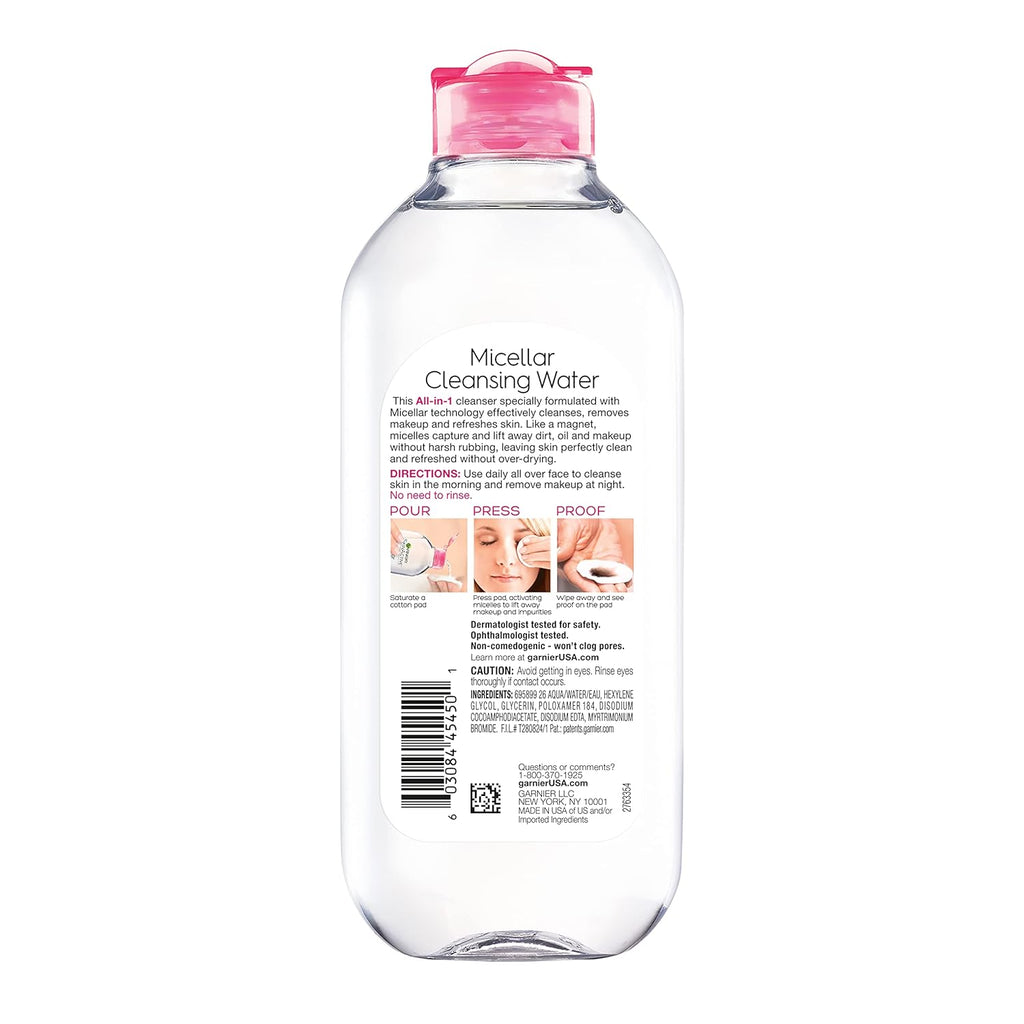 Garnier Micellar Water, Hydrating Facial Cleanser & Makeup Remover