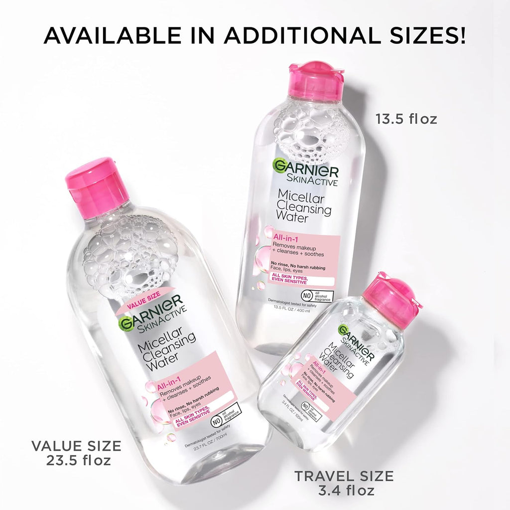 Garnier Micellar Water, Hydrating Facial Cleanser & Makeup Remover