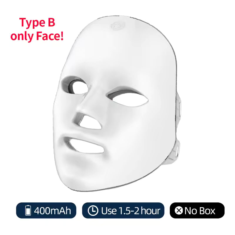 LED Face Mask Light Therapy – 7-in-1 Colors Facial Skin Care Mask